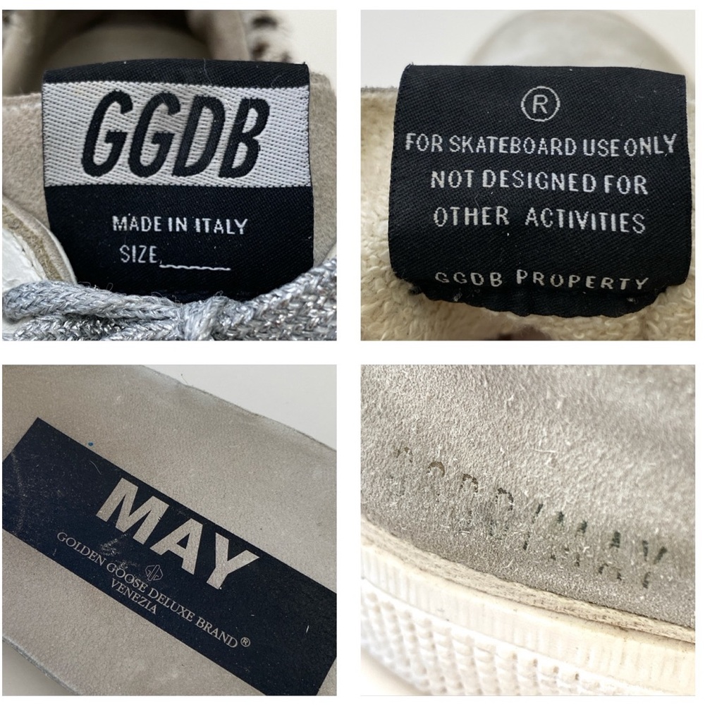 Golden Goose GGDB May Grey Suede Low Top Sneakers Women's - Picture 13 of 14